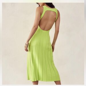 MESHKI Aspen Back Keyhole Knit Maxi Dress S